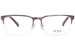 Tumi VTU024 Eyeglasses Men's Semi Rim Rectangular Optical Frame