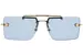 Versace VE2245 Sunglasses Women's Rectangle Shape Rimless Style