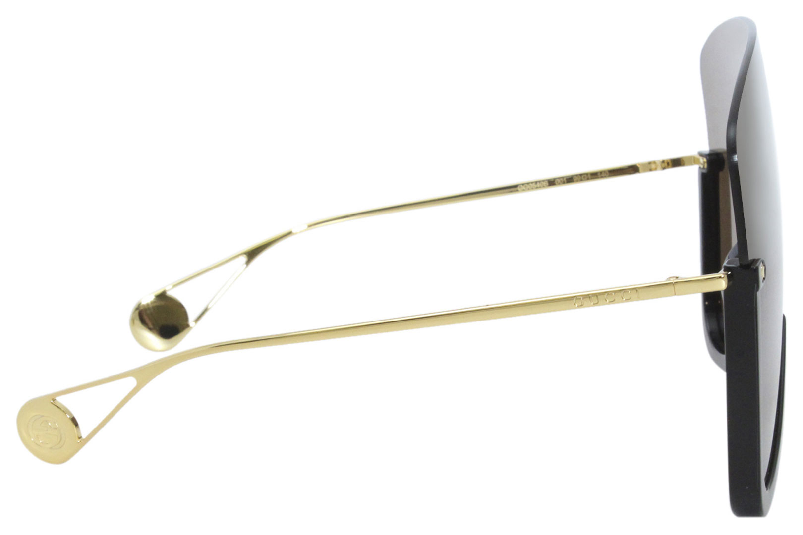 Gucci GG0540S Sunglasses Women's Half Rim Shield Shades | JoyLot.com