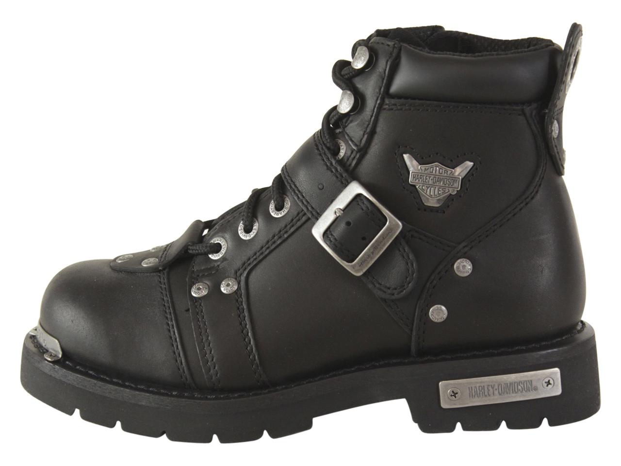 Harley-Davidson Men's Brake Buckle Black Motorcycle Boots Shoes Sz: 8.5 ...