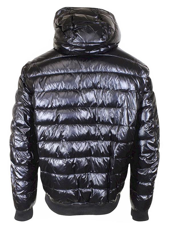 Donna Karan DKNY Men's Water Resistant Pearlized Black/Navy Hooded ...