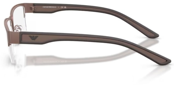  Emporio Armani EA1182 Eyeglasses Men's Semi Rim Rectangle Shape 