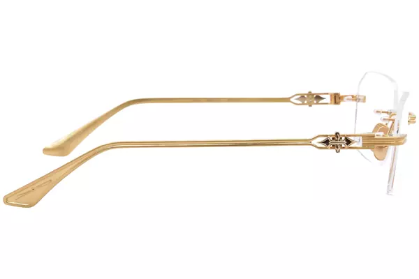 Esmont Habu EMX011 Eyeglasses Rimless Rectangle Shape 