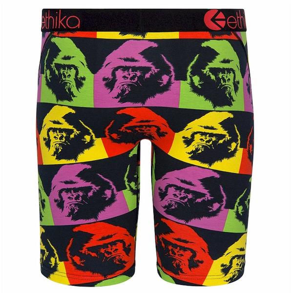  Ethika Men's The Staple Fit Primal Long Boxer Briefs Underwear 