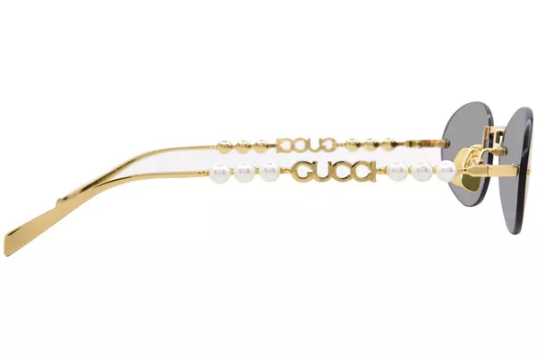  Gucci GG1922S Sunglasses Oval Shape Rimless Style 