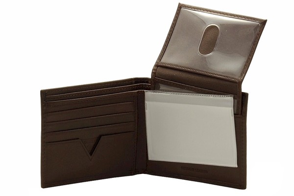 Guess Men's Passcase Billfold Genuine Leather Bi-Fold Wallet 