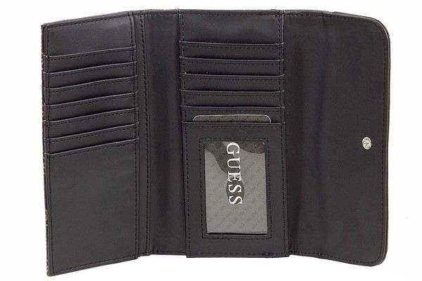  Guess Women's Hailey Slim Clutch Tri-Fold Wallet 