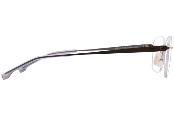  Hugo Boss 1424 Titanium Eyeglasses Men's Rimless Rectangle Shape 