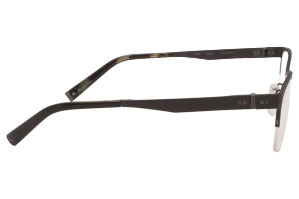  John Varvatos V163 Eyeglasses Men's Half Rim Rectangular Optical Frame 