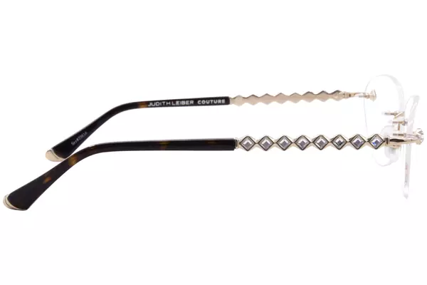  Judith Leiber Couture Ensemble Eyeglasses Women's Rimless Cat Eye 