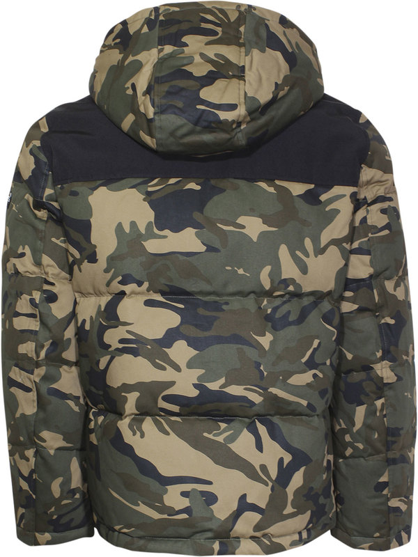 Levi's Water Resistant Puffer Jacket Camouflage Men's Levis Zip Front Sz: S  
