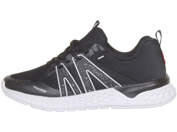 Levis Men's Newbury-Trail Sneakers Low-Top Running Shoes Black/Silver Sz: 9  
