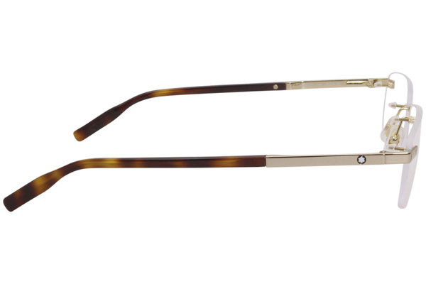  Mont Blanc MB0023O Eyeglasses Men's Rimless Rectangular Optical Frame 