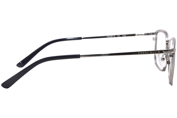  Perry Ellis PE487-1 Eyeglasses Men's Full Rim Rectangle Shape 