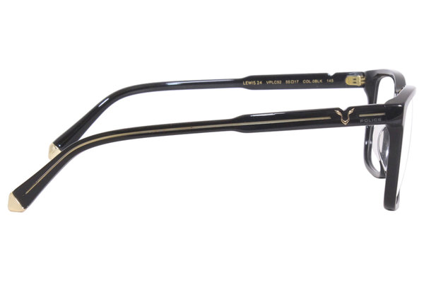  Police VPLC52 Eyeglasses Men's Full Rim Rectangular Optical Frame 