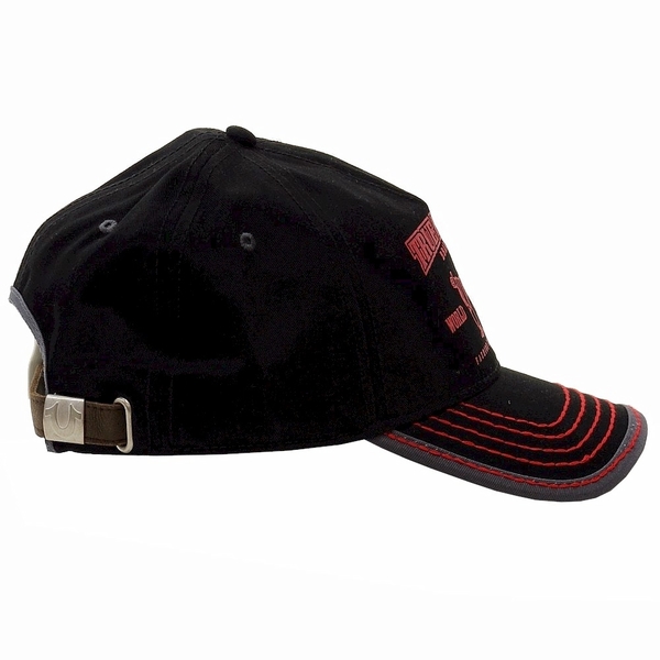  True Religion Men's Buddha Logo Adjustable Baseball Hat (One Size Fits Most 