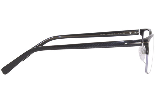  Tumi VTU024 Eyeglasses Men's Semi Rim Rectangular Optical Frame 
