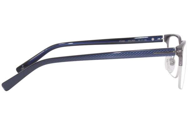  Tumi VTU024 Eyeglasses Men's Semi Rim Rectangular Optical Frame 