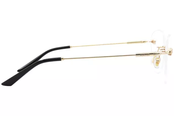  Versace VE1305 Eyeglasses Women's Rimless Round Shape 