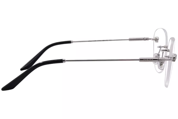  Versace VE1305 Eyeglasses Women's Rimless Round Shape 