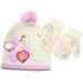 Disney Princess Toddler Girl's Floral Beanie Hat & Mittens Set Sz. 2-4