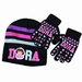 Dora The Explorer Star & Stripes Girl's Hat & Gloves Set Sz. 4-7