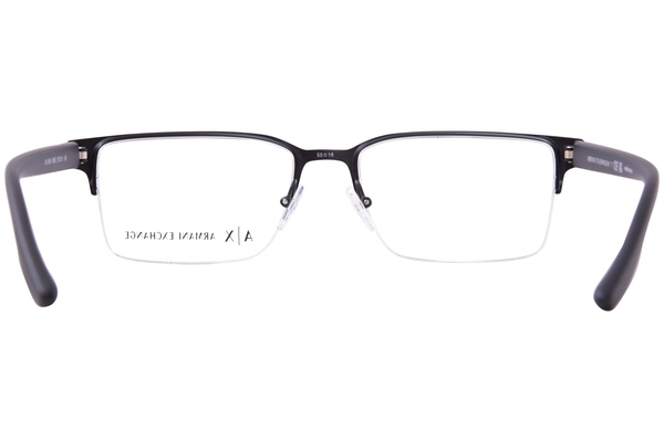  Armani Exchange AX1046 Eyeglasses Frame Men's Semi-Rim Rectangular Shape 