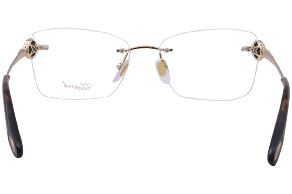  Chopard VCHF86S Titanium Eyeglasses Women's Rimless Rectangle Shape 