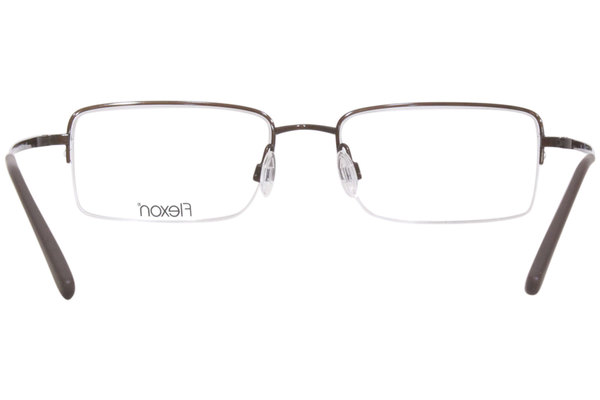  Flexon Davisson 600 Eyeglasses Men's Semi Rim Rectangular Optical Frame 