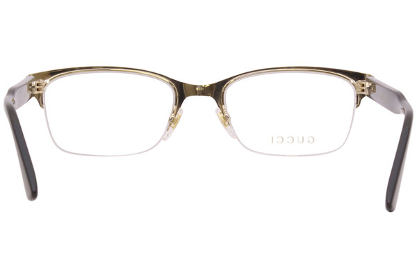  Gucci GG0828O Eyeglasses Men's Semi Rim Rectangular Optical Frame 