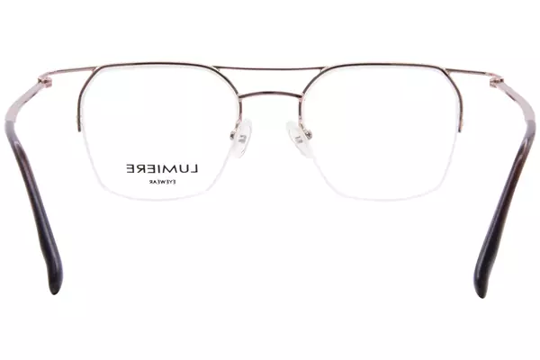  Lumiere 6915 Eyeglasses Women's Semi Rim Square Shape 