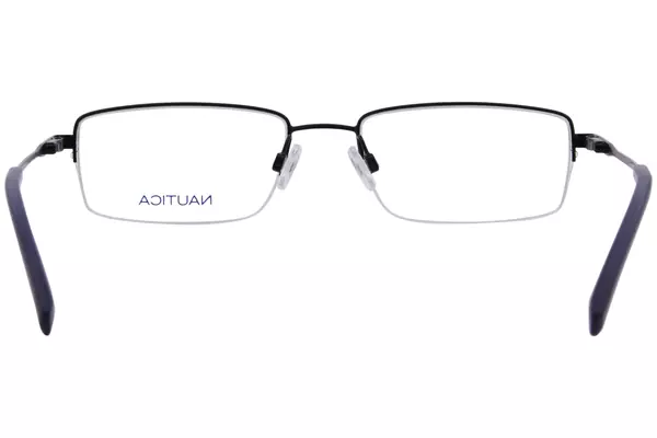  Nautica N7299 Eyeglasses Men's Semi Rim Rectangle Shape 