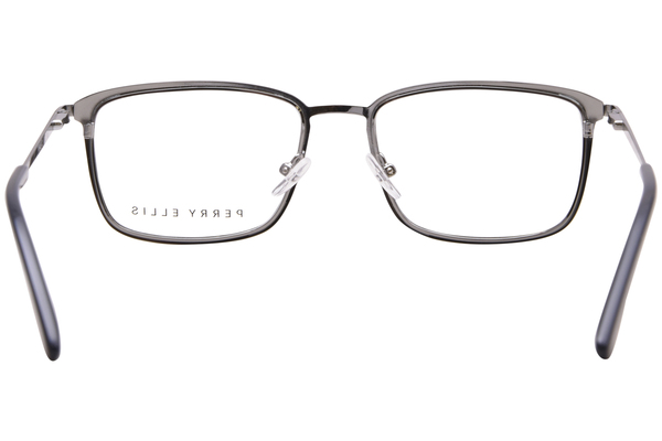  Perry Ellis PE487-1 Eyeglasses Men's Full Rim Rectangle Shape 