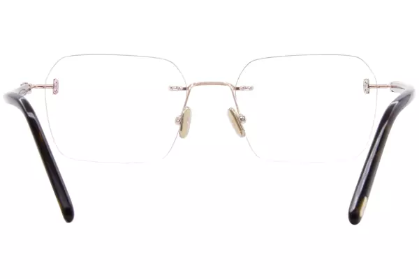  Tom Ford FT5934-B Eyeglasses Men's Rimless Rectangle Shape 