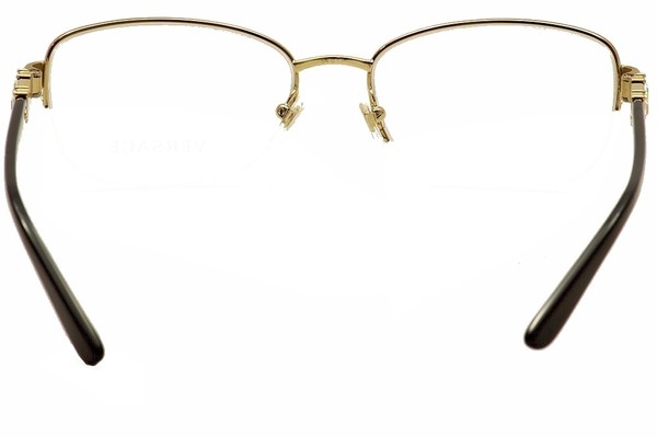  Versace Women's Eyeglasses 1230-B 1230/B Half-Rim Optical Frame 
