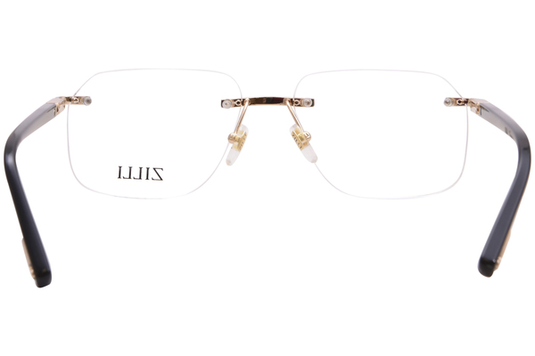  Zilli ZI60074 Eyeglasses Men's Rimless Rectangle Shape 
