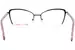 Betsey Johnson Muse Eyeglasses Women's Semi Rim Cat Eye