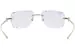 Gucci GG1703O Sunglasses Rimless Style Custom Diamond Cut Design Lenses