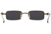 Gucci GG1808S Sunglasses Rimless Rectangle Shape