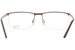 Jaguar 33100 Eyeglasses Men's Semi Rim Rectangular Optical Frame