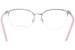 Jill Stuart JS391 Eyeglasses Women's Semi Rim Oval Optical Frame