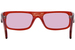 RetroSuperFuture Smile-Red-PVC Sunglasses Rectangle Shape Zeiss Lenses