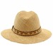 Scala Men's Raffia Straw With Palm Tree Trim Safari Hat