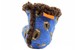 Skidders Infant Boy's Football Toss Plush Booties Slippers Shoes