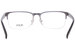 Tumi VTU024 Eyeglasses Men's Semi Rim Rectangular Optical Frame