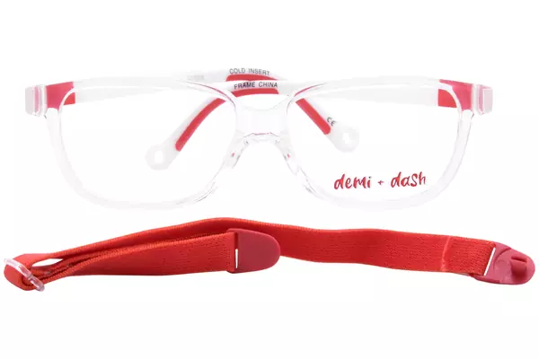  Demi + Dash Echo Eyeglasses Youth Kids Full Rim Rectangle Shape 