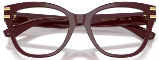  Dolce & Gabbana DG3418 Eyeglasses Women's Full Rim Butterfly Shape 