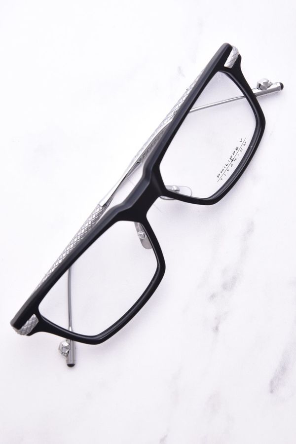  Philippe-V X37 Eyeglasses Full Rim Rectangle Shape 