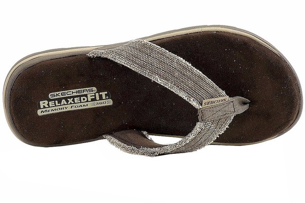 skechers relaxed fit flip flops mens