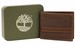 Timberland Men's Waxed Canvas/Leather Bi-Fold Passcase Wallet